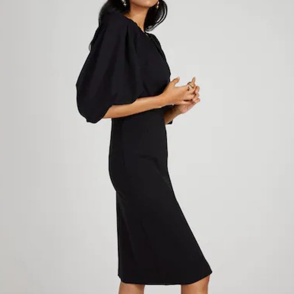 Kate Spade EUC Ponte Pleated-shoulder Dress - Picture 2 of 9